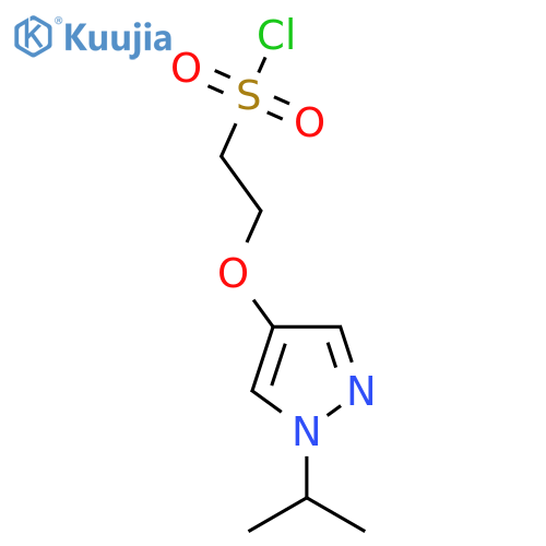 2-{1-(propan-2-yl)-1H-pyrazol-4-yloxy}ethane-1-sulfonyl chloride structure