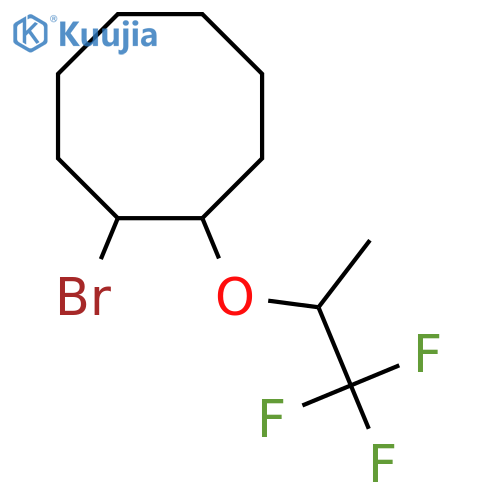 1-bromo-2-(1,1,1-trifluoropropan-2-yl)oxycyclooctane structure