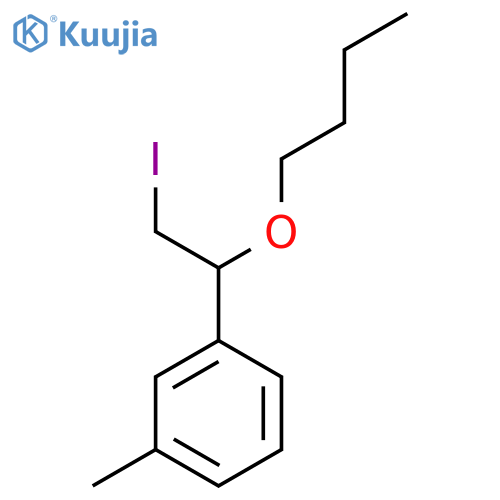 1-(1-butoxy-2-iodoethyl)-3-methylbenzene structure