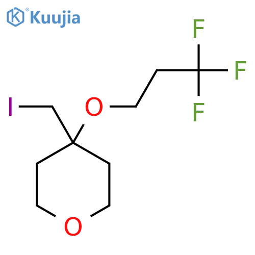 4-(iodomethyl)-4-(3,3,3-trifluoropropoxy)oxane structure
