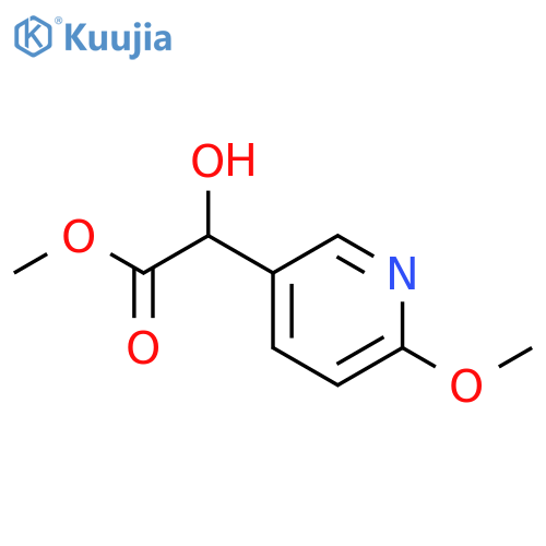 methyl 2-hydroxy-2-(6-methoxypyridin-3-yl)acetate structure