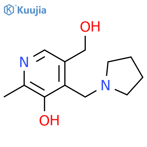 5-(hydroxymethyl)-2-methyl-4-(pyrrolidin-1-ylmethyl)pyridin-3-ol structure