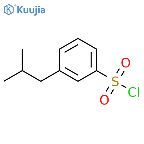 3-(2-methylpropyl)benzene-1-sulfonyl chloride structure