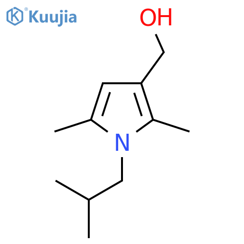 2,5-dimethyl-1-(2-methylpropyl)-1H-pyrrol-3-ylmethanol structure