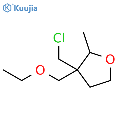 Furan, 3-(chloromethyl)-3-(ethoxymethyl)tetrahydro-2-methyl- structure