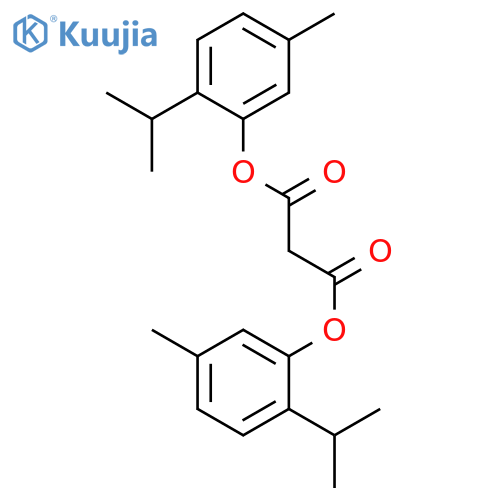 Propanedioic acid, bis[5-methyl-2-(1-methylethyl)phenyl] ester structure