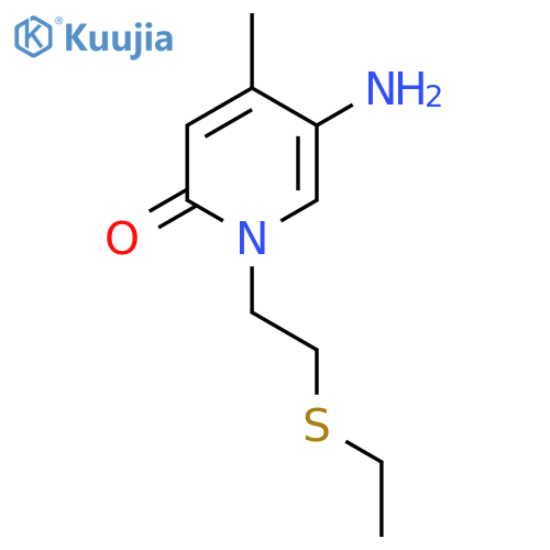 5-amino-1-2-(ethylsulfanyl)ethyl-4-methyl-1,2-dihydropyridin-2-one structure
