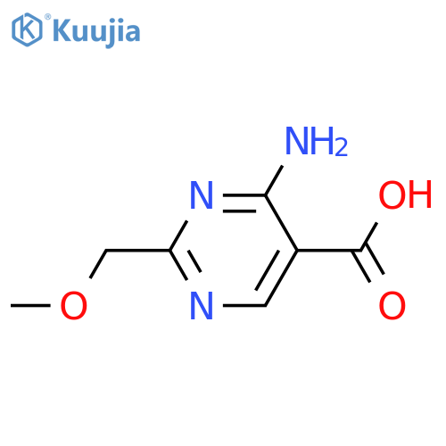 4-amino-2-(methoxymethyl)pyrimidine-5-carboxylic acid structure