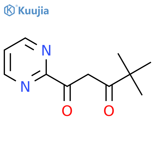 4,4-dimethyl-1-(pyrimidin-2-yl)pentane-1,3-dione structure