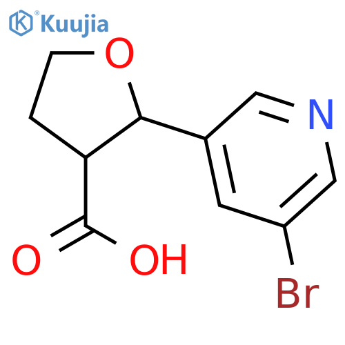 3-Furancarboxylic acid, 2-(5-bromo-3-pyridinyl)tetrahydro- structure