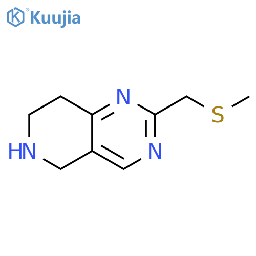 Pyrido[4,3-d]pyrimidine, 5,6,7,8-tetrahydro-2-[(methylthio)methyl]- structure