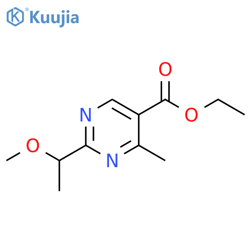 5-Pyrimidinecarboxylic acid, 2-(1-methoxyethyl)-4-methyl-, ethyl ester structure