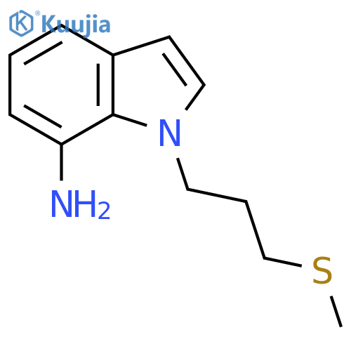 1-3-(methylsulfanyl)propyl-1H-indol-7-amine structure