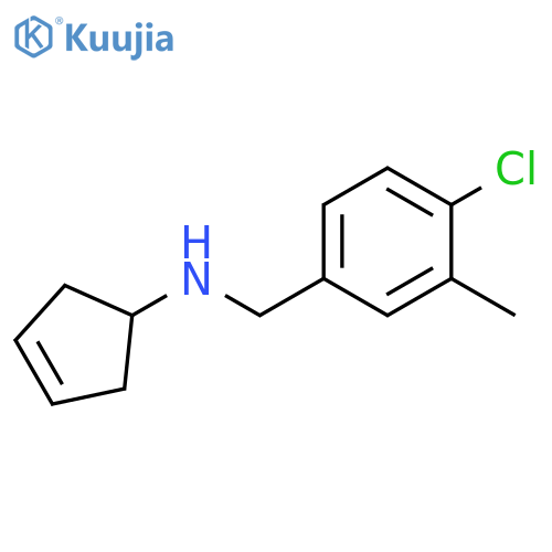 N-(4-chloro-3-methylphenyl)methylcyclopent-3-en-1-amine structure
