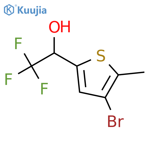 1-(4-bromo-5-methylthiophen-2-yl)-2,2,2-trifluoroethan-1-ol structure