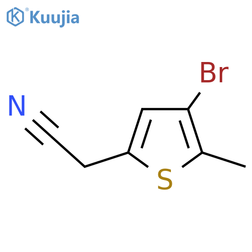 2-(4-bromo-5-methylthiophen-2-yl)acetonitrile structure