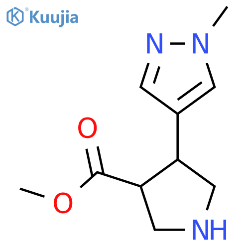 Methyl 4-(1-methyl-1H-pyrazol-4-yl)pyrrolidine-3-carboxylate structure