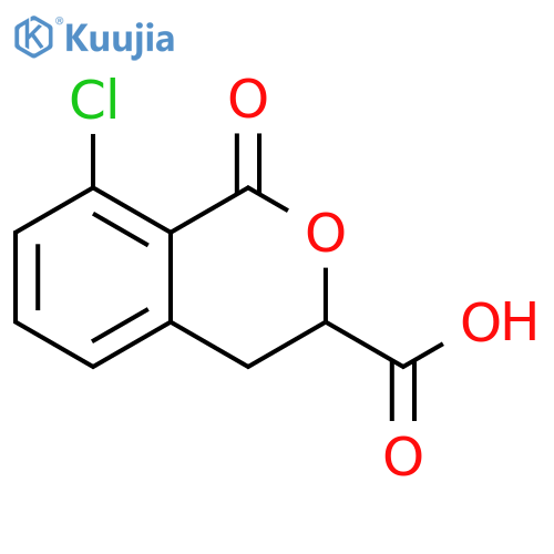 8-chloro-1-oxo-3,4-dihydro-1H-2-benzopyran-3-carboxylic acid structure