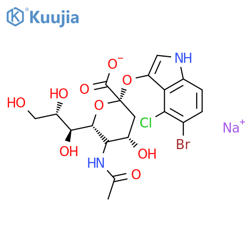 5-Bromo-4-chloro-3-indolyl-a-D-N-acetylneuraminic Acid, Sodium Salt structure