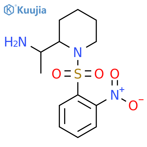 1-[1-(2-Nitrobenzenesulfonyl)piperidin-2-yl]ethan-1-amine structure