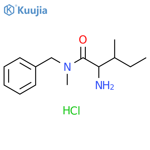 Pentanamide, 2-amino-N,3-dimethyl-N-(phenylmethyl)-, hydrochloride (1:1) structure