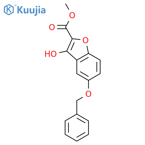 2-Benzofurancarboxylic acid, 3-hydroxy-5-(phenylmethoxy)-, methylester structure