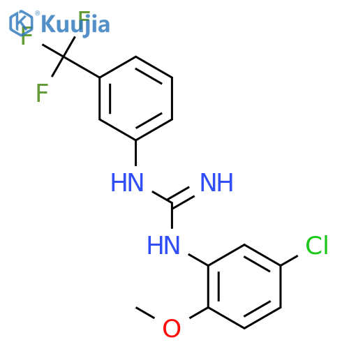 Guanidine, N-(5-chloro-2-methoxyphenyl)-N'-[3-(trifluoromethyl)phenyl]- structure