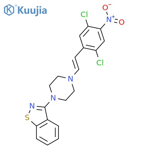3-4-2-(2,5-Dichloro-4-nitrophenyl)ethenyl-1-piperazinyl-1,2-benzisothiazole structure