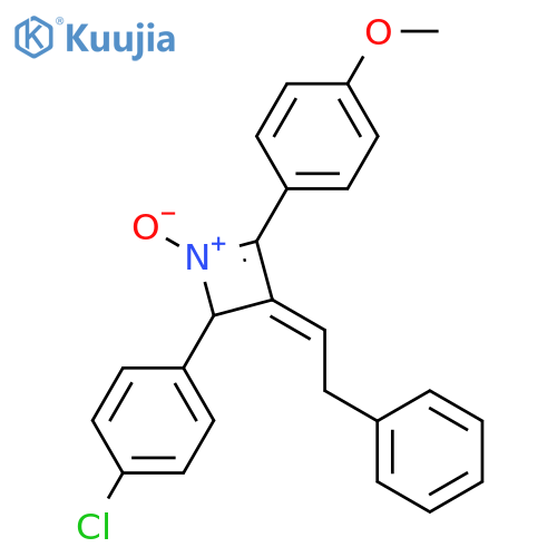 Azete, 2-(4-chlorophenyl)-2,3-dihydro-4-(4-methoxyphenyl)-3-(2-phenylethylidene)-, 1-oxide structure