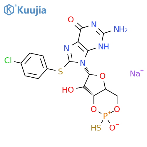 Guanosine,8-[(4-chlorophenyl)thio]-, cyclic 3',5'-[(S)-hydrogen phosphorothioate] (9CI) structure