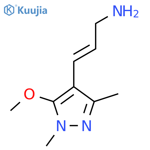 3-(5-methoxy-1,3-dimethyl-1H-pyrazol-4-yl)prop-2-en-1-amine structure