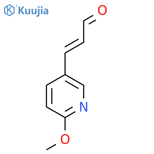 3-(6-methoxypyridin-3-yl)prop-2-enal structure
