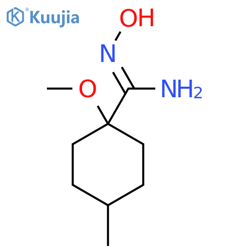N'-Hydroxy-1-methoxy-4-methylcyclohexane-1-carboximidamide structure