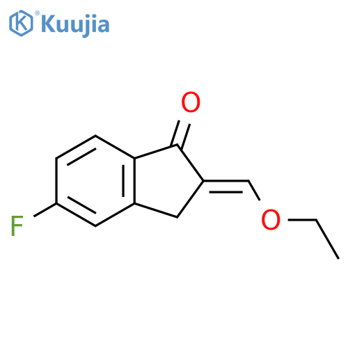 2-(Ethoxymethylidene)-5-fluoro-2,3-dihydro-1H-inden-1-one structure