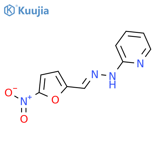 2-Furancarboxaldehyde, 5-nitro-, 2-pyridinylhydrazone structure