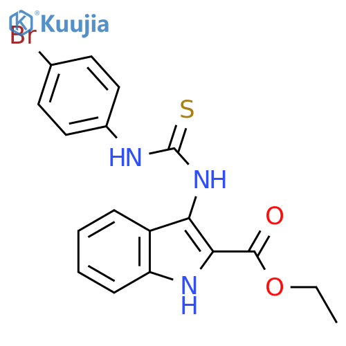 ethyl 3-{(4-bromophenyl)carbamothioylamino}-1H-indole-2-carboxylate structure