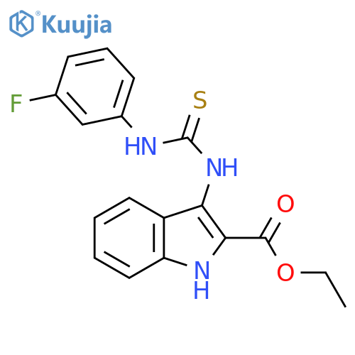 ethyl 3-{[(3-fluorophenyl)carbamothioyl]amino}-1H-indole-2-carboxylate structure