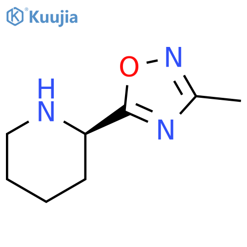 (R)-3-methyl-5-(piperidin-2-yl)-1,2,4-oxadiazole hydrochloride structure