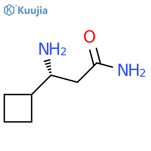 (3R)-3-Amino-3-cyclobutylpropanamide structure