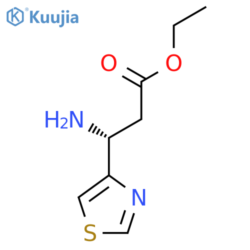 ethyl (3R)-3-amino-3-(1,3-thiazol-4-yl)propanoate structure