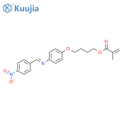 2-Propenoic acid, 2-methyl-, 4-[4-[[(4-nitrophenyl)methylene]amino]phenoxy]butyl ester, (E)- (9CI) structure
