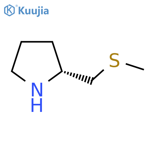 (2R)-2-(methylsulfanyl)methylpyrrolidine structure