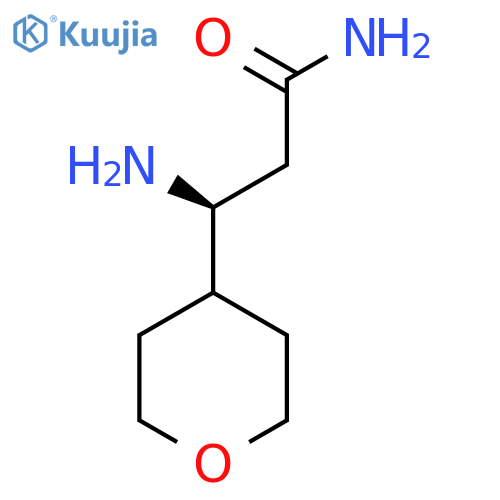 (3S)-3-Amino-3-(oxan-4-yl)propanamide structure