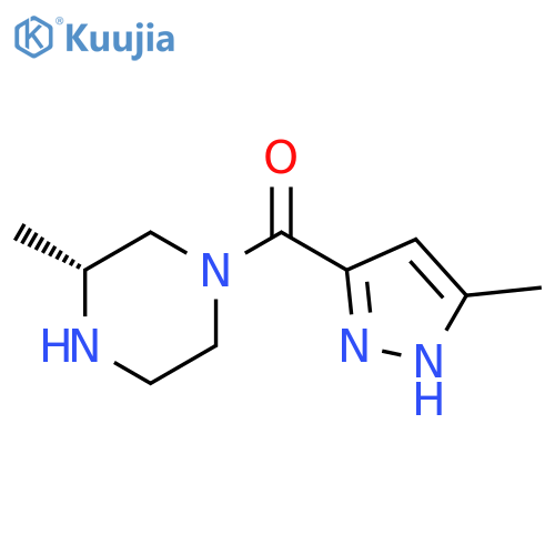 Methanone, [(3R)-3-methyl-1-piperazinyl](5-methyl-1H-pyrazol-3-yl)- structure