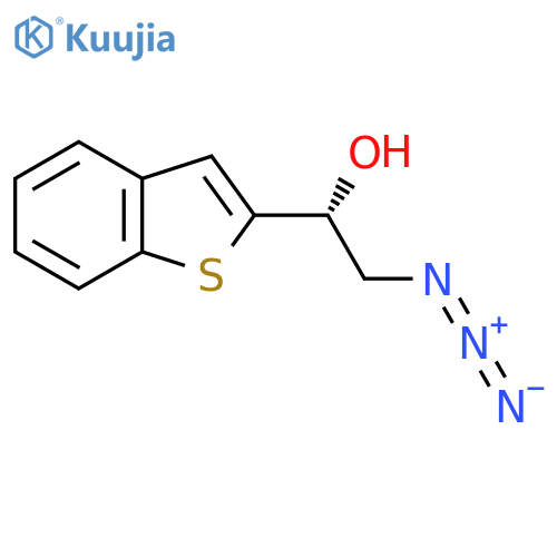 (1R)-2-azido-1-(1-benzothiophen-2-yl)ethan-1-ol structure