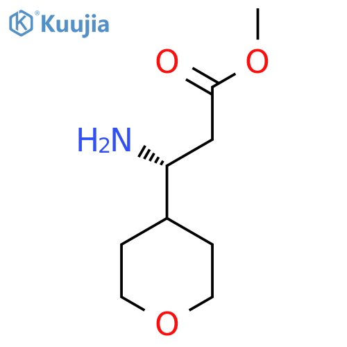 methyl (3R)-3-amino-3-(oxan-4-yl)propanoate structure