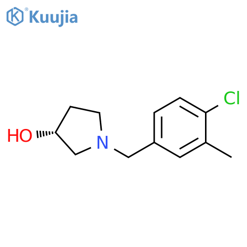(3R)-1-(4-chloro-3-methylphenyl)methylpyrrolidin-3-ol structure