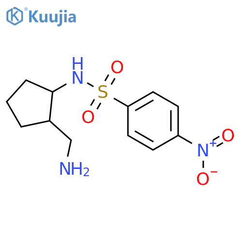 N-2-(aminomethyl)cyclopentyl-4-nitrobenzene-1-sulfonamide hydrochloride structure