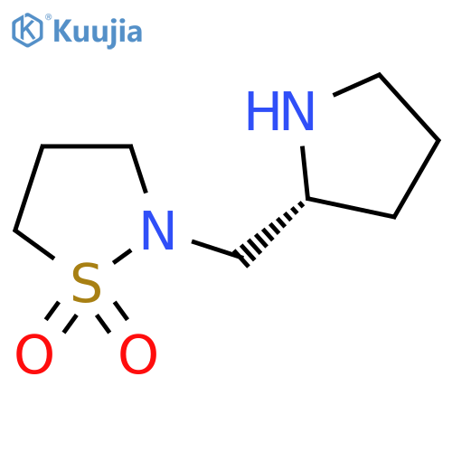 2-{(2R)-pyrrolidin-2-ylmethyl}-1lambda6,2-thiazolidine-1,1-dione structure