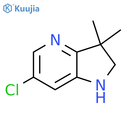 6-chloro-3,3-dimethyl-1,2-dihydropyrrolo[3,2-b]pyridine structure